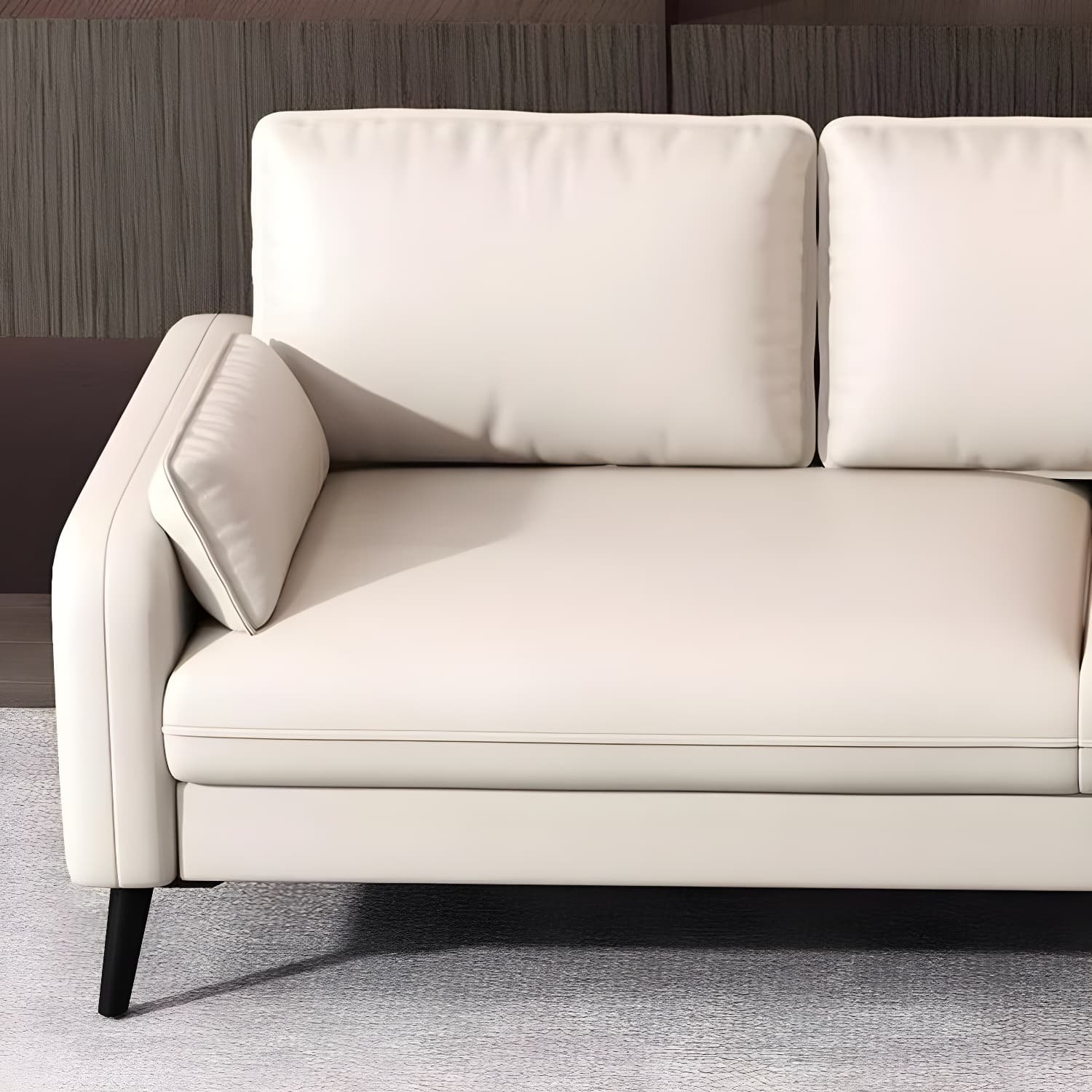 2-Seater Modern Cushioned Sofa with Bolster Pillows for Living Room thumbnail 13