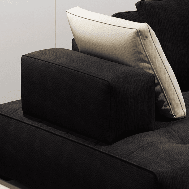 L-Shape Corner Sectional in Dark with Button-tufted Upholstery thumbnail 7