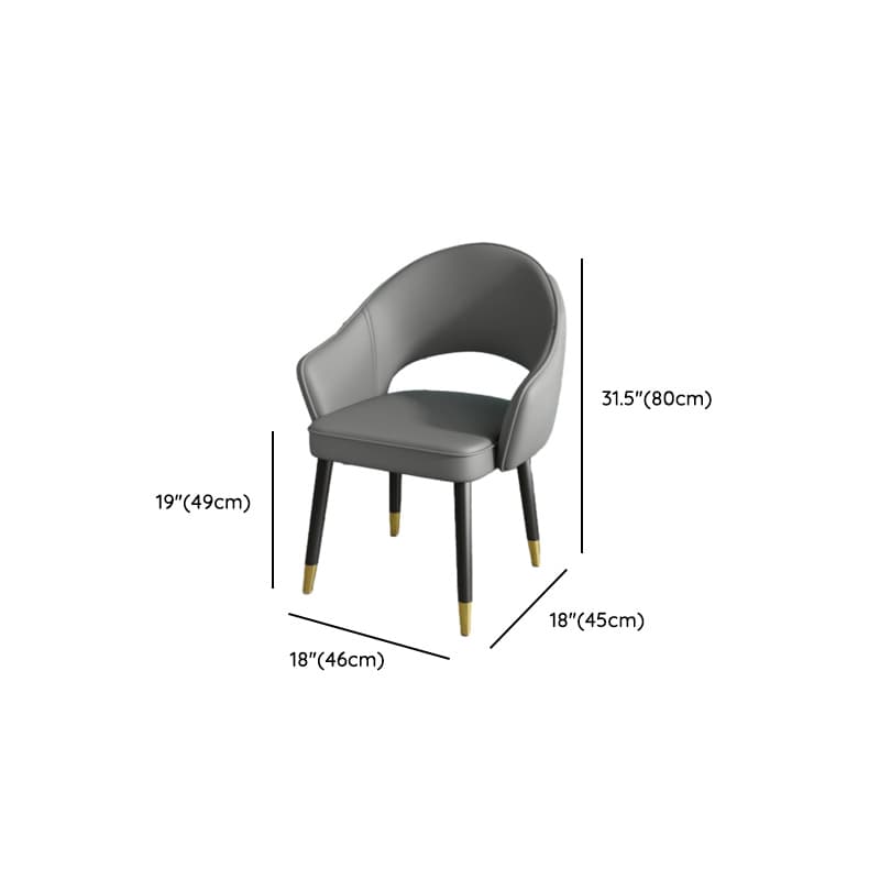 Modish Arm Chair with Ventilated Back, Padded Upholstery, Arms, and Steel Legs thumbnail 20