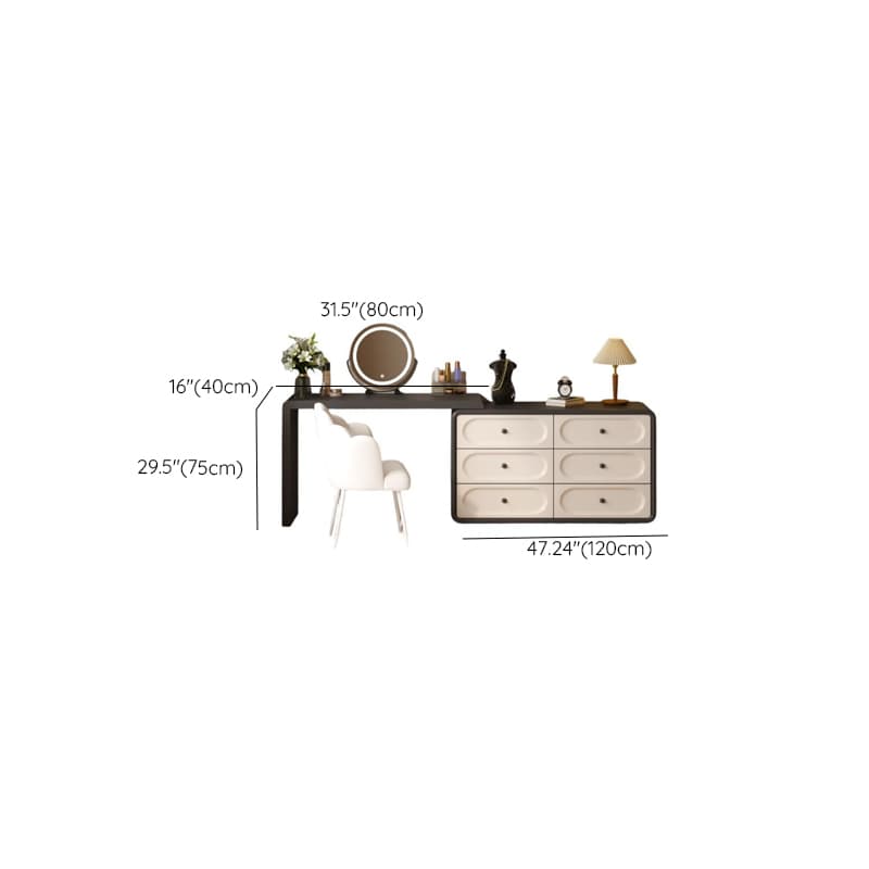 Midnight Black Scalable Makeup Vanity for Sleeping Room with Push-Pull Feature thumbnail 13