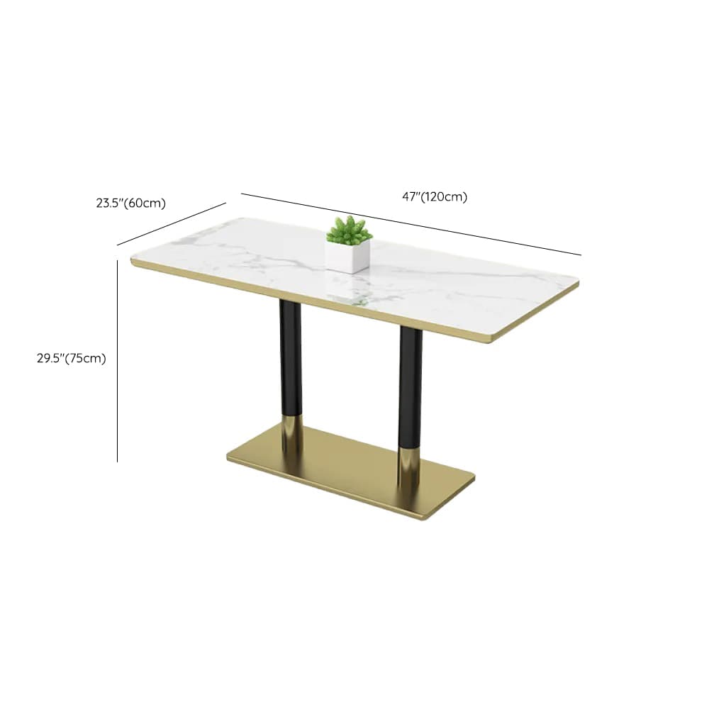 Minimalist/Luxurious Dining Table with Slate Stone Top, Fixed Table, Seats 4/2 thumbnail 19