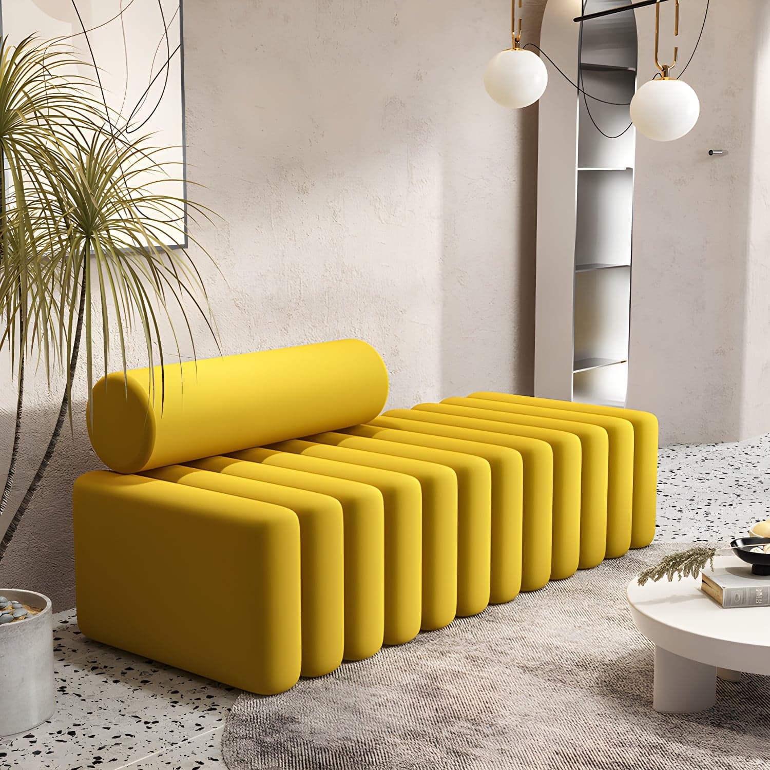 Velvet Contemporary Standard Sofa Armless Sofa for Living Room, Apartment thumbnail 4