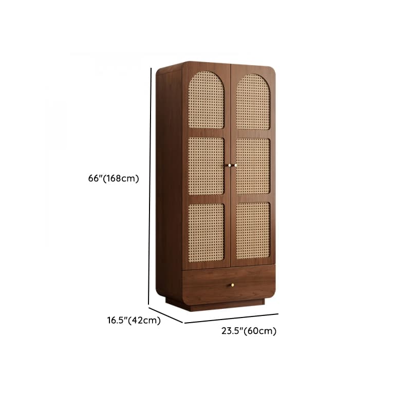 Simple Rectangular Accent Cabinet with Storage, Engineered Wood Countertop, Pull Knobs, Auburn Top, and Soft Close Drawer thumbnail 14