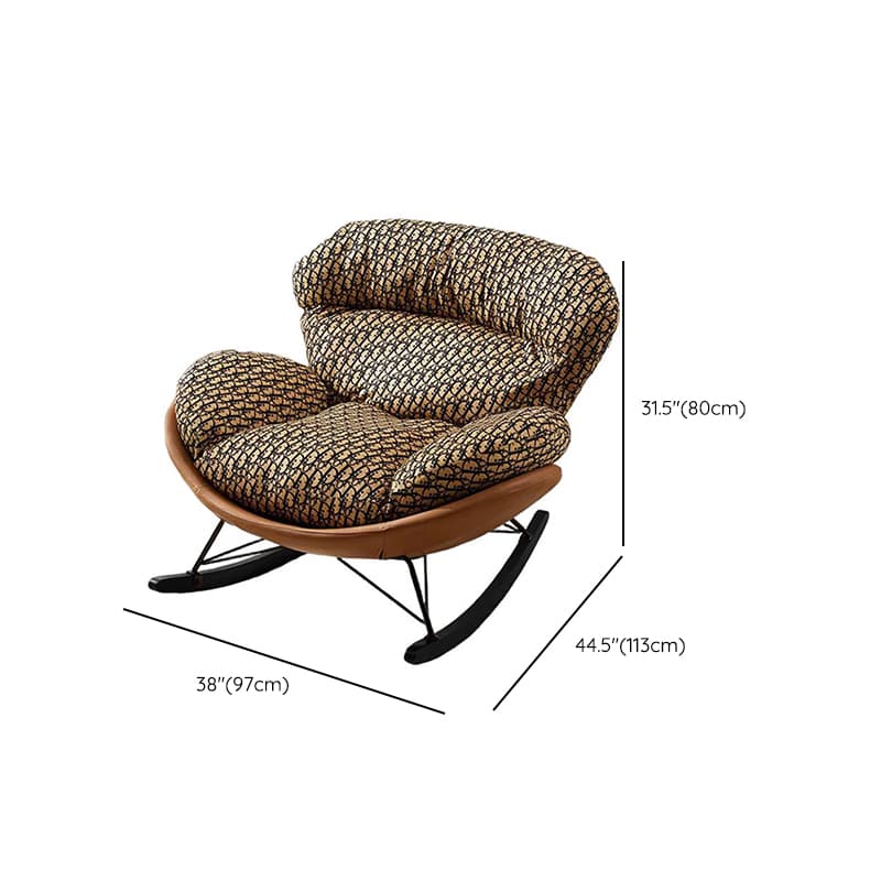 Simple Upholstered Rocking Chair with Padded Comfort thumbnail 12