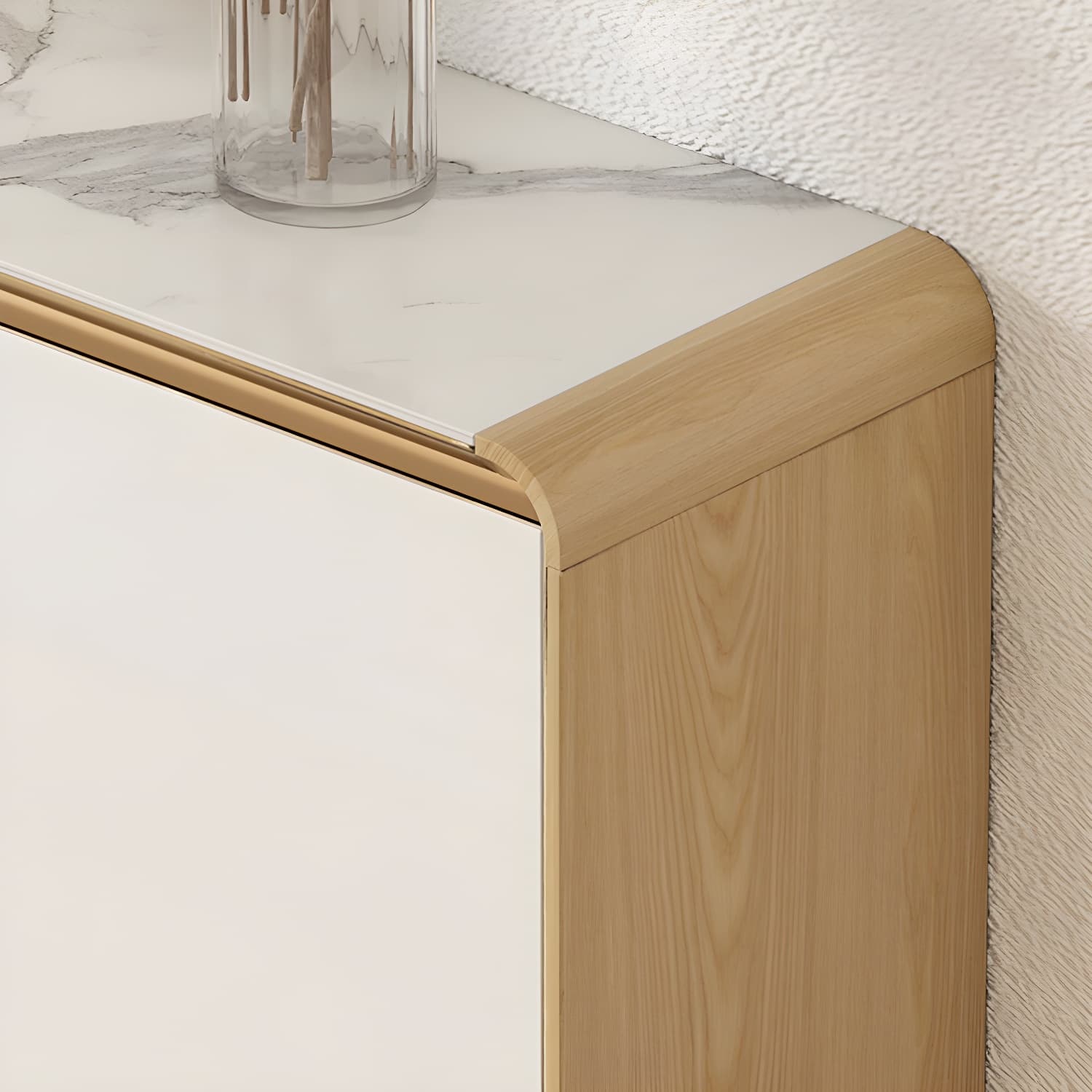 Contemporary Style Adjustable Shelving Wood Sideboard Cabinet with Cabinets and Drawers thumbnail 7
