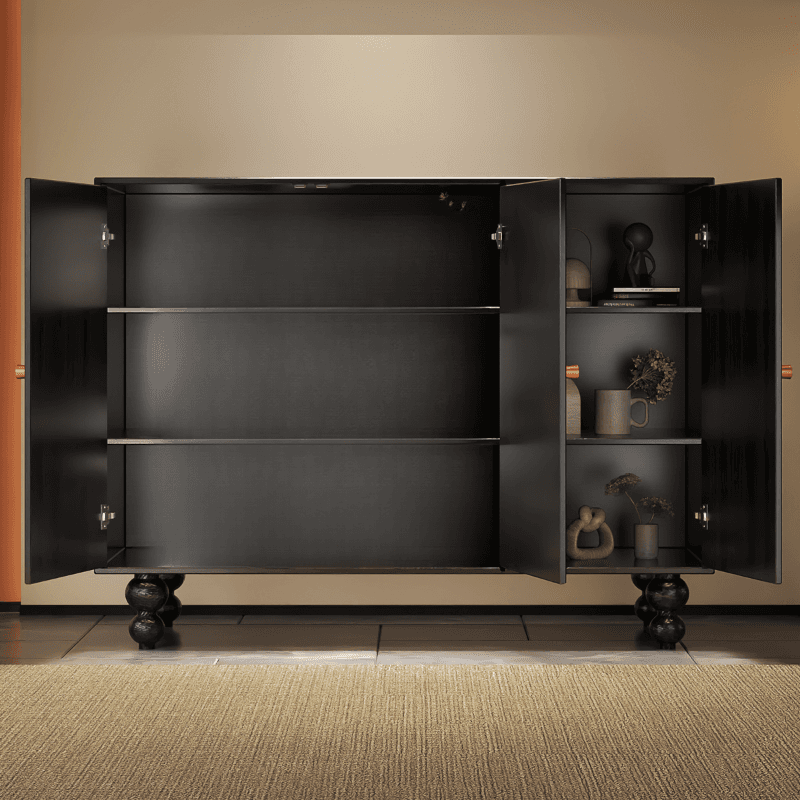 Trendy Rectangle Standalone Accent Cabinet in Ink with Manufactured Wood and Cabinet Knobs thumbnail 12