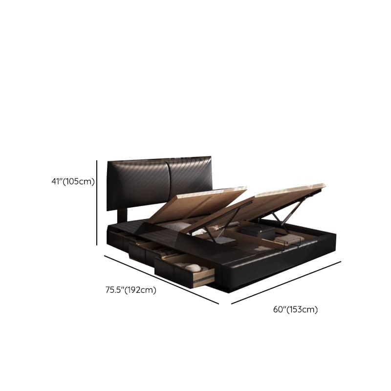 Solid Color Storage Bed/Platform Bed with 3 Storage Boxes and Pine Wood Frame for Living Room thumbnail 21