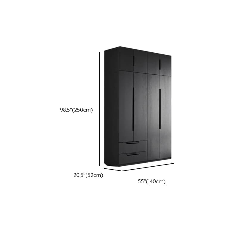 Ink Trendy Timber Wardrobe Armoire with Soft Close Drawer and Door, Interior Shelves, Clothing Rod thumbnail 27