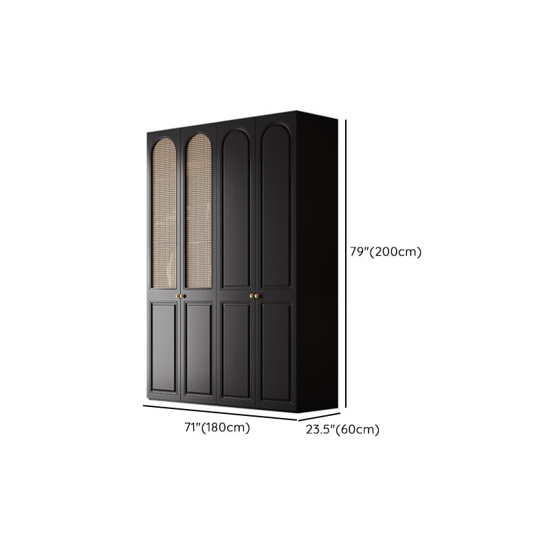 Modish Wood Independent Wardrobe Armoire with Compartments, Soft Close Door, and Interior Shelves - image 10