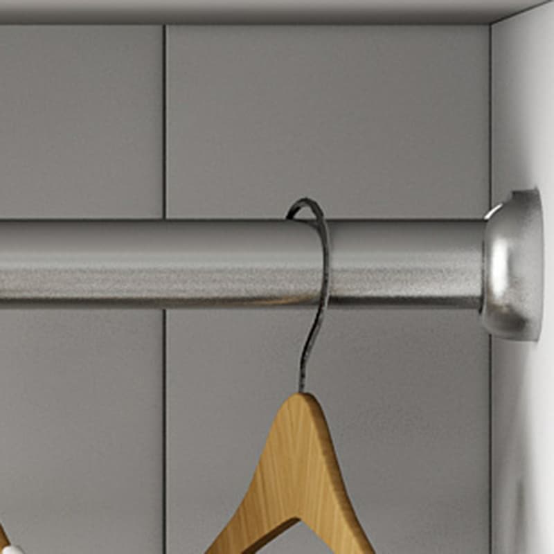 Simple Lumber White Wardrobe Armoire with Interior Shelves & Clothing Rack & Soft Close Drawer & Soft Close Door thumbnail 9