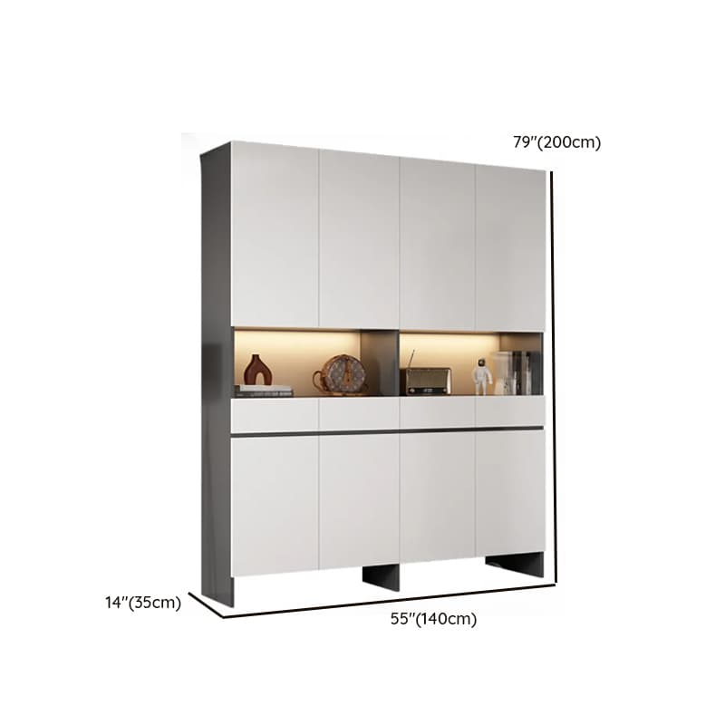 Trendy Rectangle Accent Cabinet with Hutch, Changeable Shelf, Groove Handles, Multi-Color Top, and Soft Close Drawer thumbnail 18