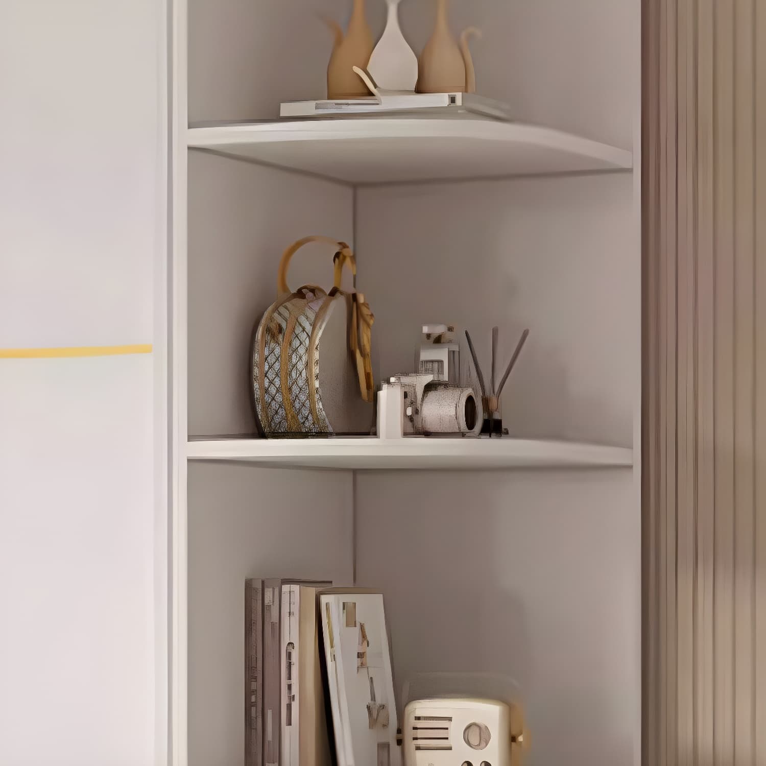 Spacious White Wardrobe Armoire with Shelves and Clothing Rod - Your Perfect Closet Solution thumbnail 7