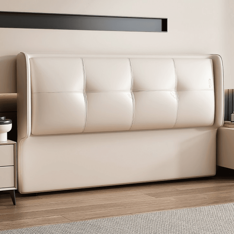 Simplistic Style Wingback Headboard with No Distressing, Piled Tufted Rectangular Design for King/Queen/Full Bed, Featuring Sponge Upholstery Fill and Standard Height thumbnail 3