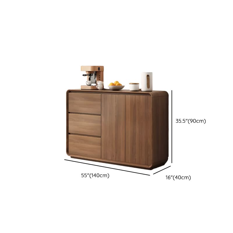 Ground Detached Cocoa Worktop Sideboard with Kitchen Gadget Storage for Culinary Space thumbnail 6