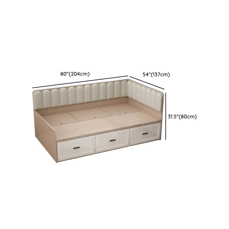 Cream Solid Color Storage Included with 3 Storage Boxes for Bedroom thumbnail 12