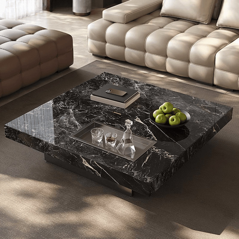 Dual Footing Geometric Figure/Square Accent Table for Home thumbnail 7