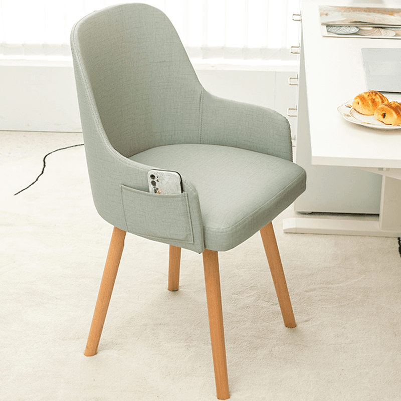 Rotatable/Non-Rotatable Steady Outlined Upholstered Arm Chair for Dinette with Solid Back and Foot Pads in a Modish Style thumbnail 3