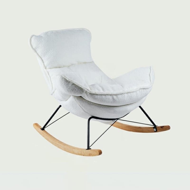 Comfortable Upholstered Rocking Chair with Solid Wood Frame for Modern Home Decor thumbnail 8
