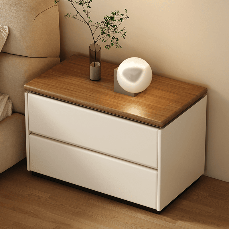 Modish 2 Tiers Drawer Storage Bedside Table with Laminate Countertop thumbnail 19
