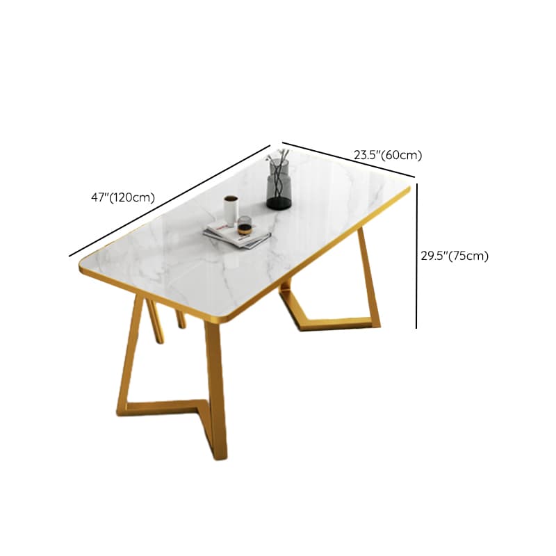 Glamorous Stone Top Sleigh Base Dining Table Set thumbnail 28