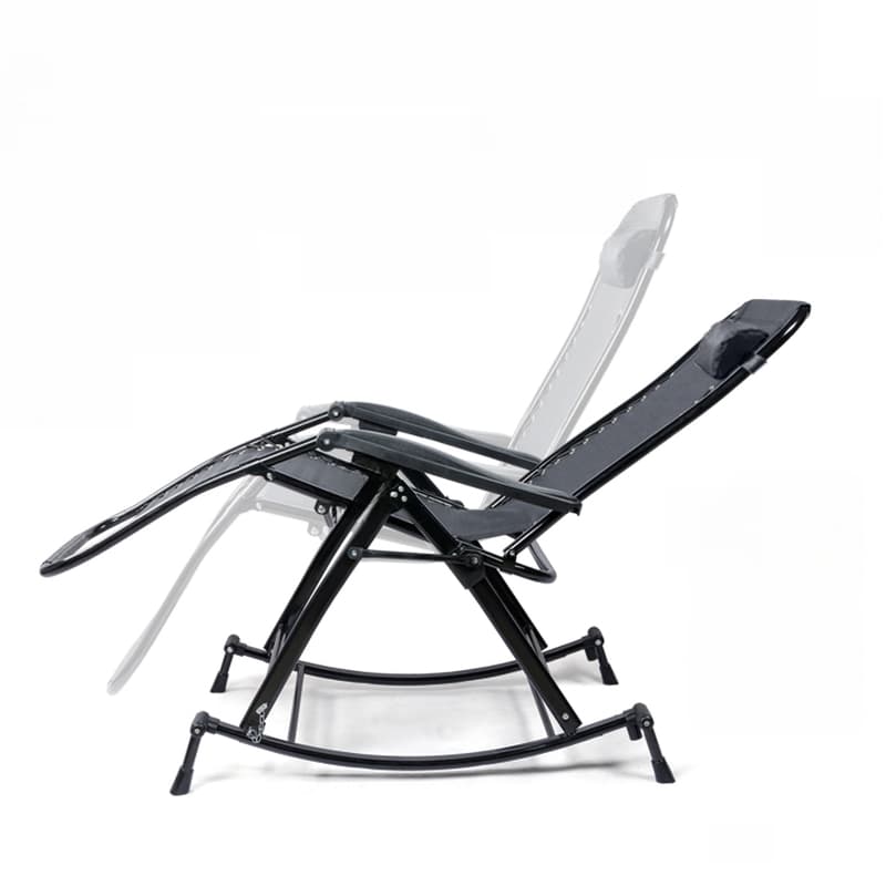 Simplistic Stain Resistant Metal Cushioned Rocking Accent Chair with Round Arm thumbnail 12