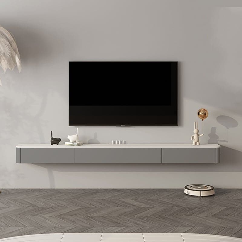 Contemporary Rectangular Wall Mounted TV Stand with Door Living Room thumbnail 2