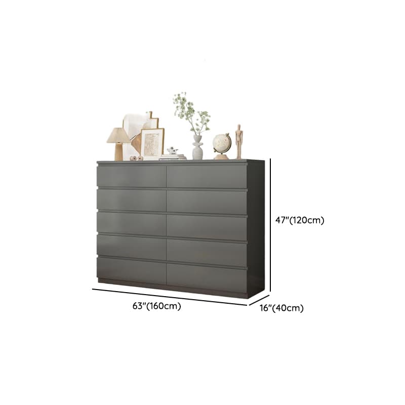 Vertical/Horizontal Gray Double Dresser/Bachelor Chest/Semainier with 5 Drawers/3 Drawers/8 Drawers in a Modern Style thumbnail 12