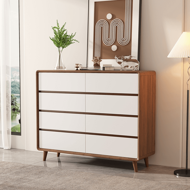 Modern Natural Wood Double Dresser/Bachelor Chest with 9 Drawers/7 Drawers/8 Drawers, Horizontal/Vertical Orientation - image 16