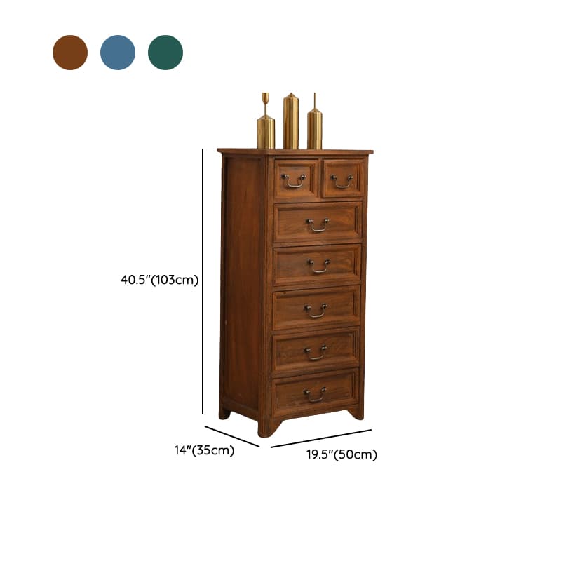 Minimalist Rectangle Brown/White Wood Top Accent Chest with Soft Close Drawer Living Room thumbnail 11