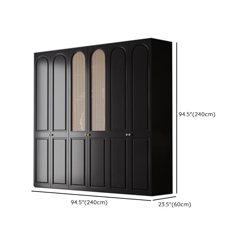 Modish Wood Independent Wardrobe Armoire with Compartments, Soft Close Door, and Interior Shelves - image 20