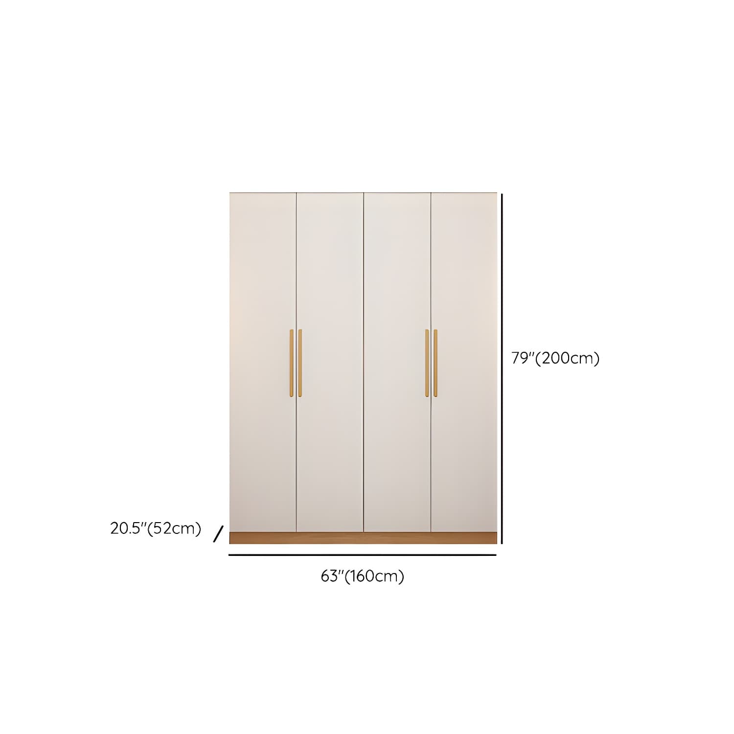 Contemporary Style Wardrobe Wooden Bedroom Closet with Hinged Door thumbnail 18