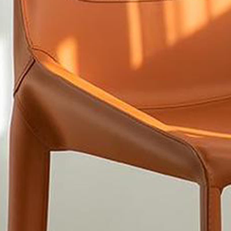 Modern Leather Armless Side Chair with Solid Back - Easy-Care, Warranty thumbnail 16