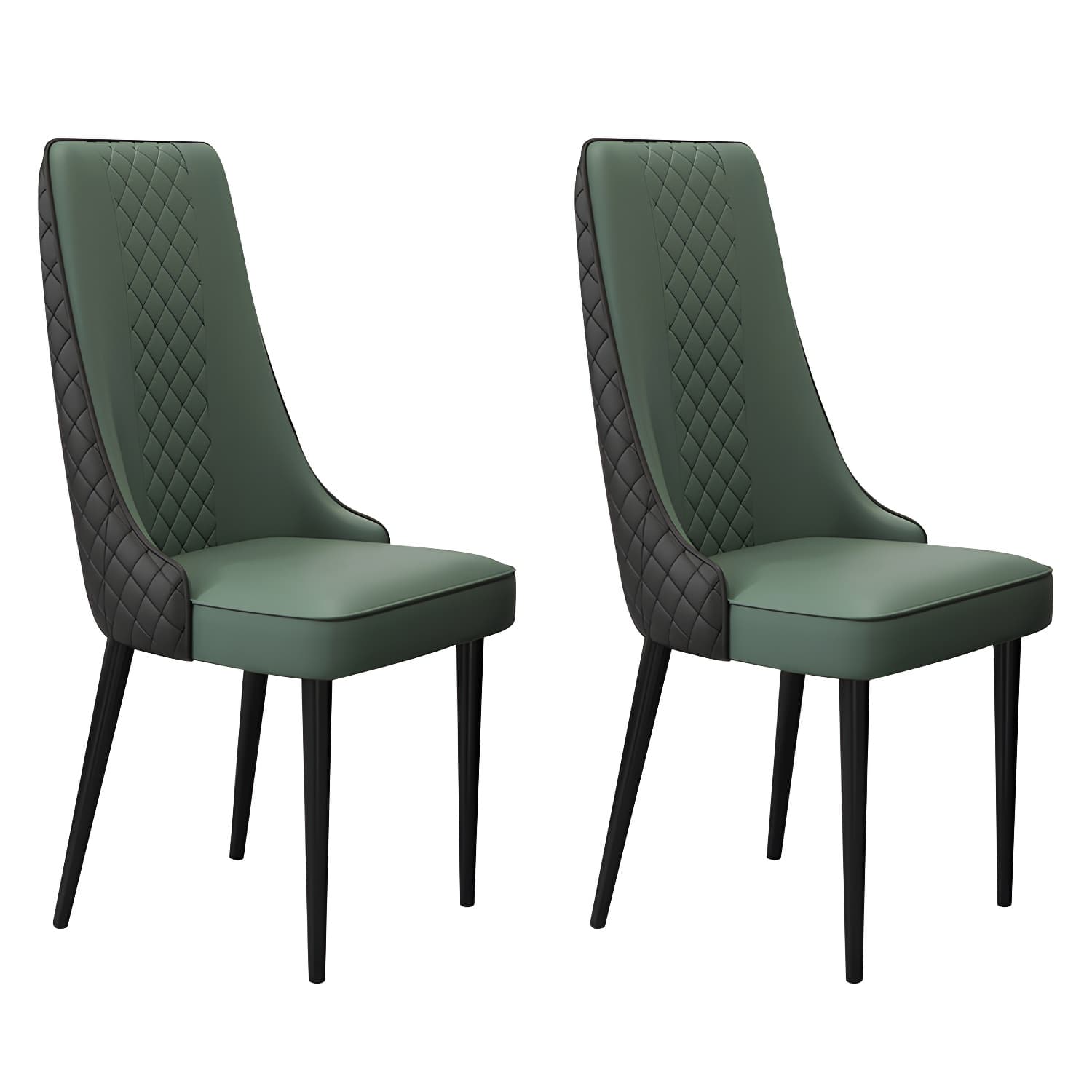Glam Style Side Chair Leather Parsons Indoor Dining Chair for Living Room thumbnail 1