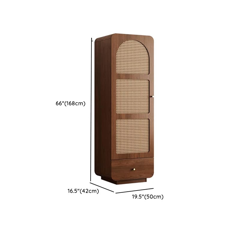 Simple Rectangular Accent Cabinet with Storage, Engineered Wood Countertop, Pull Knobs, Auburn Top, and Soft Close Drawer thumbnail 27