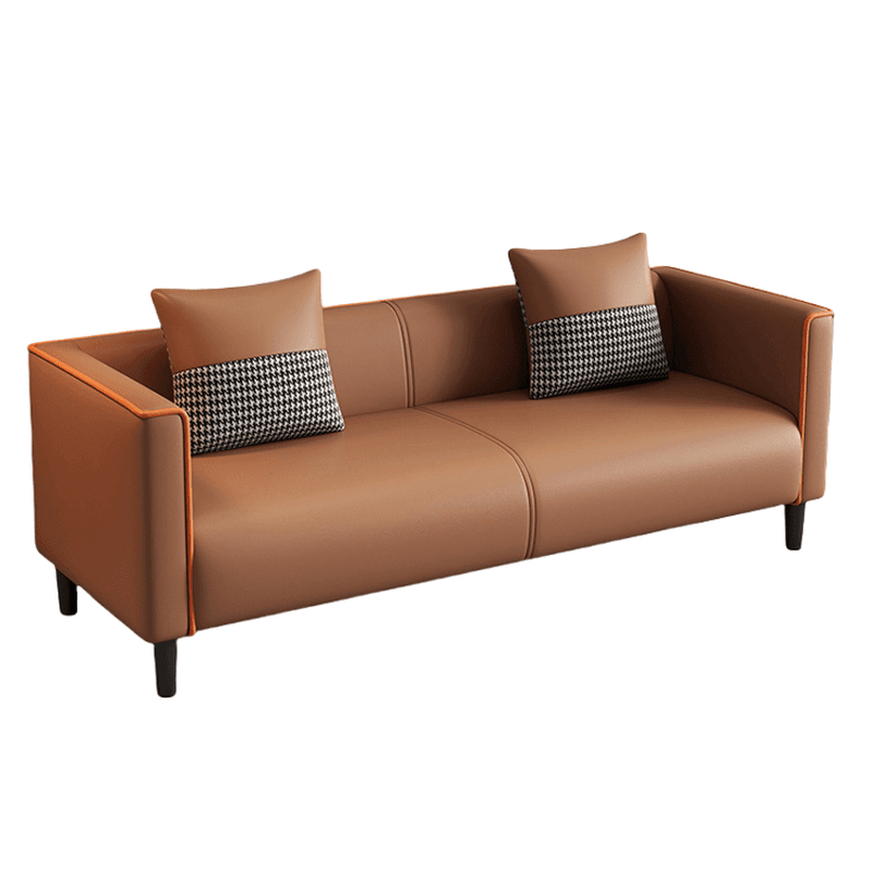Trendy Solid Color Water Resistant Standard Sofa/Loveseat in Grey/Beige/Amber with Arm, Seats 3/2 People, and 2 Pillows thumbnail 13