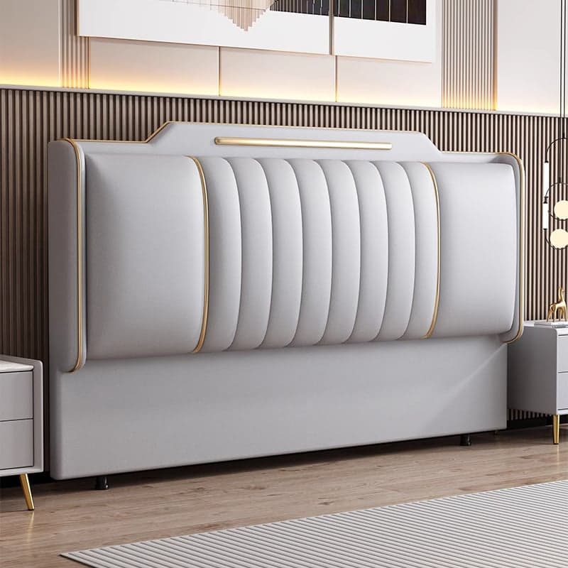 Modish Timber Framed Sponge Filling King(76"W x 80"L)/Queen(60"W x 80"L)/Full(54"W x 75"L) Standard（36-55“） Stepped No Distressing Wingback Headboard thumbnail 8