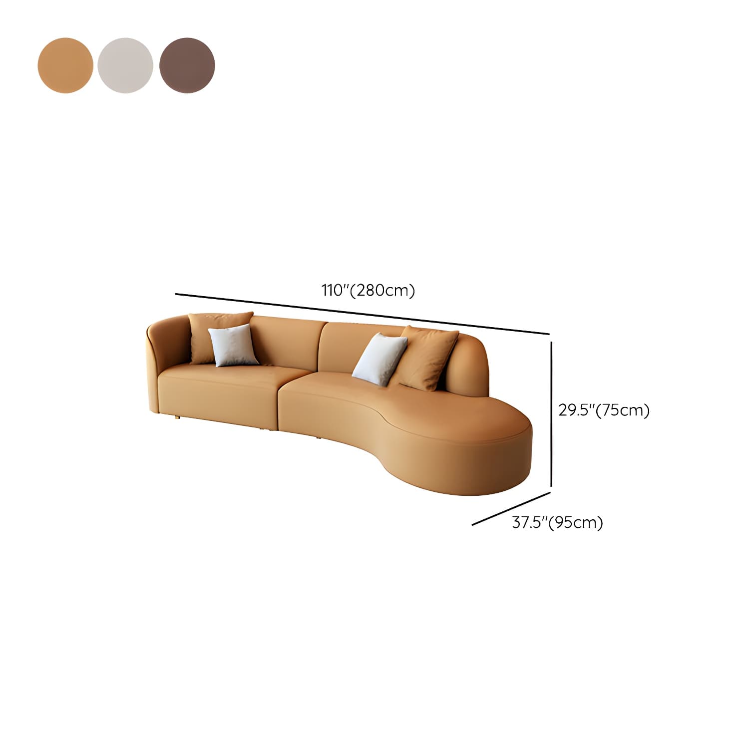 Modern Faux Leather Sectional Sofa Set with Wood Frame and Sponge Seat Fill Material thumbnail 18