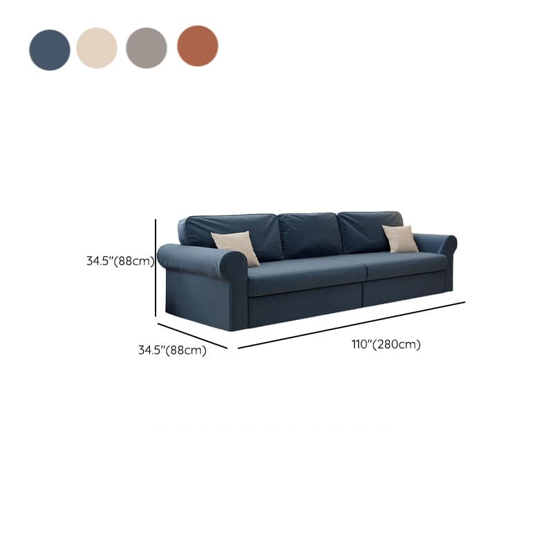 Modish Solid Color Stain Resistant Standard Sofa in Black/Jade Green/Taupe for 4-seater/5 Person with 2 Pillows thumbnail 16