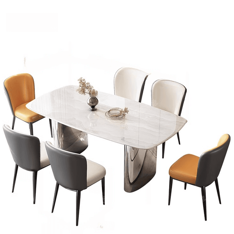 Modern Simple Style Dining Table Set with 7 Pieces Included thumbnail 1