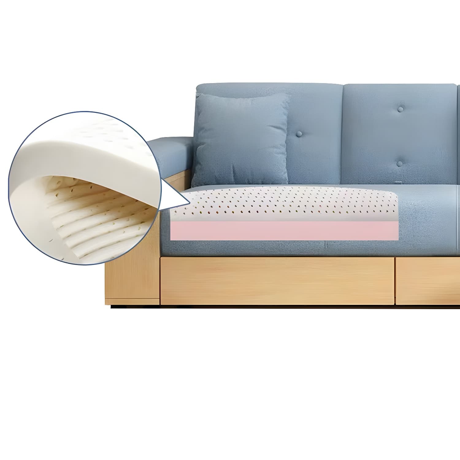 Contemporary Fabric Convertible Sofa Bed 29.53"High Pillow Top Arm Sofa Bed with Storage - image 9