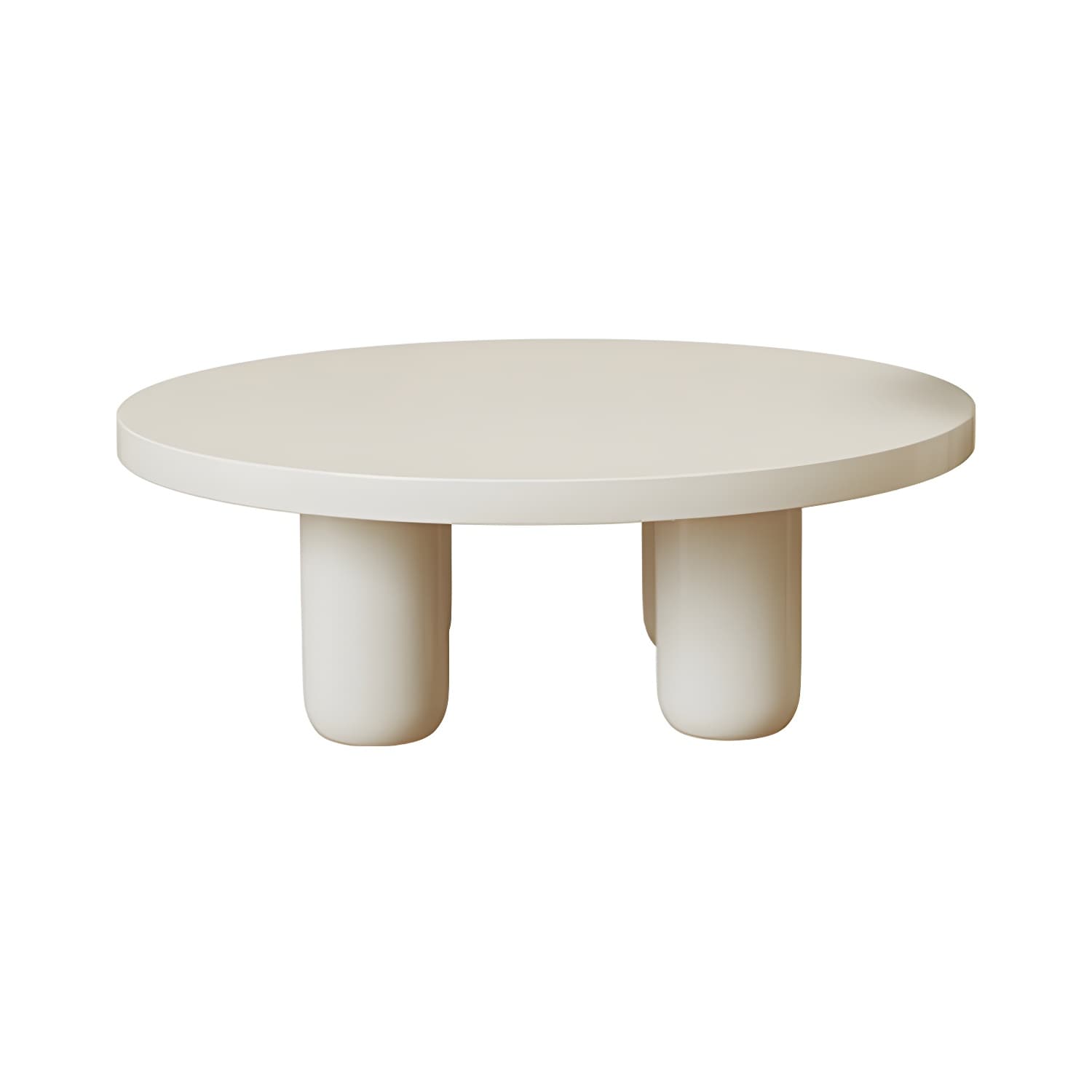 Coffee Cocktail Table 4 Legs Round Wooden Scandinavian Brown thumbnail 7