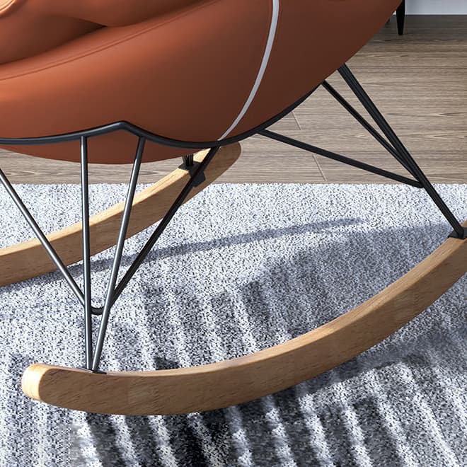 Modern Water Proof Cerulean/Dove Grey/Olive Green Upholstered Living Room Rocking Chair with Upholstered Footstool thumbnail 15