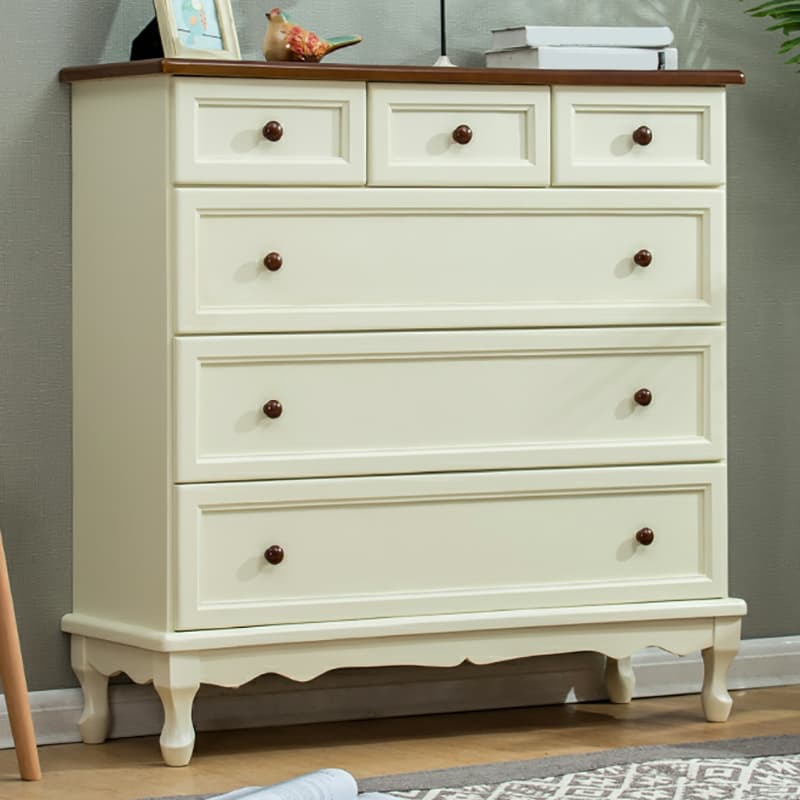 Solid Wood Countertop Storage Chest Traditional Style with Drawers thumbnail 8