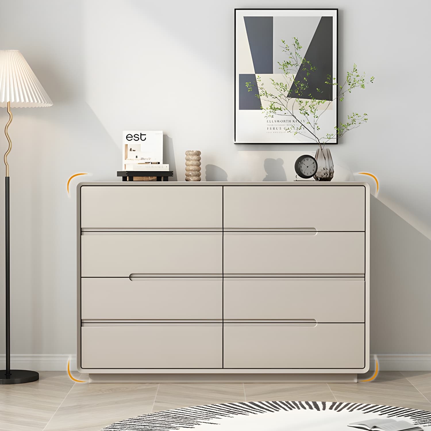 Light Oak Modern Dresser with Solid Wood Construction and Soft-Close Drawers thumbnail 16