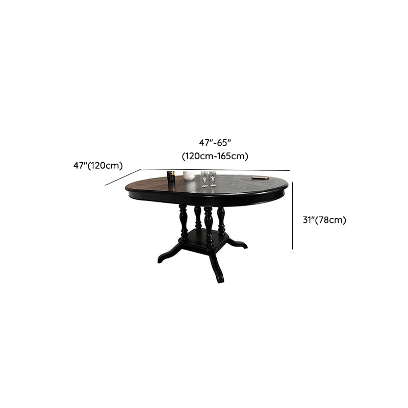 Minimalist Dark Wood Dining Table Set with Wood Slab, 4 Legs, Padded Chair, and Back thumbnail 10