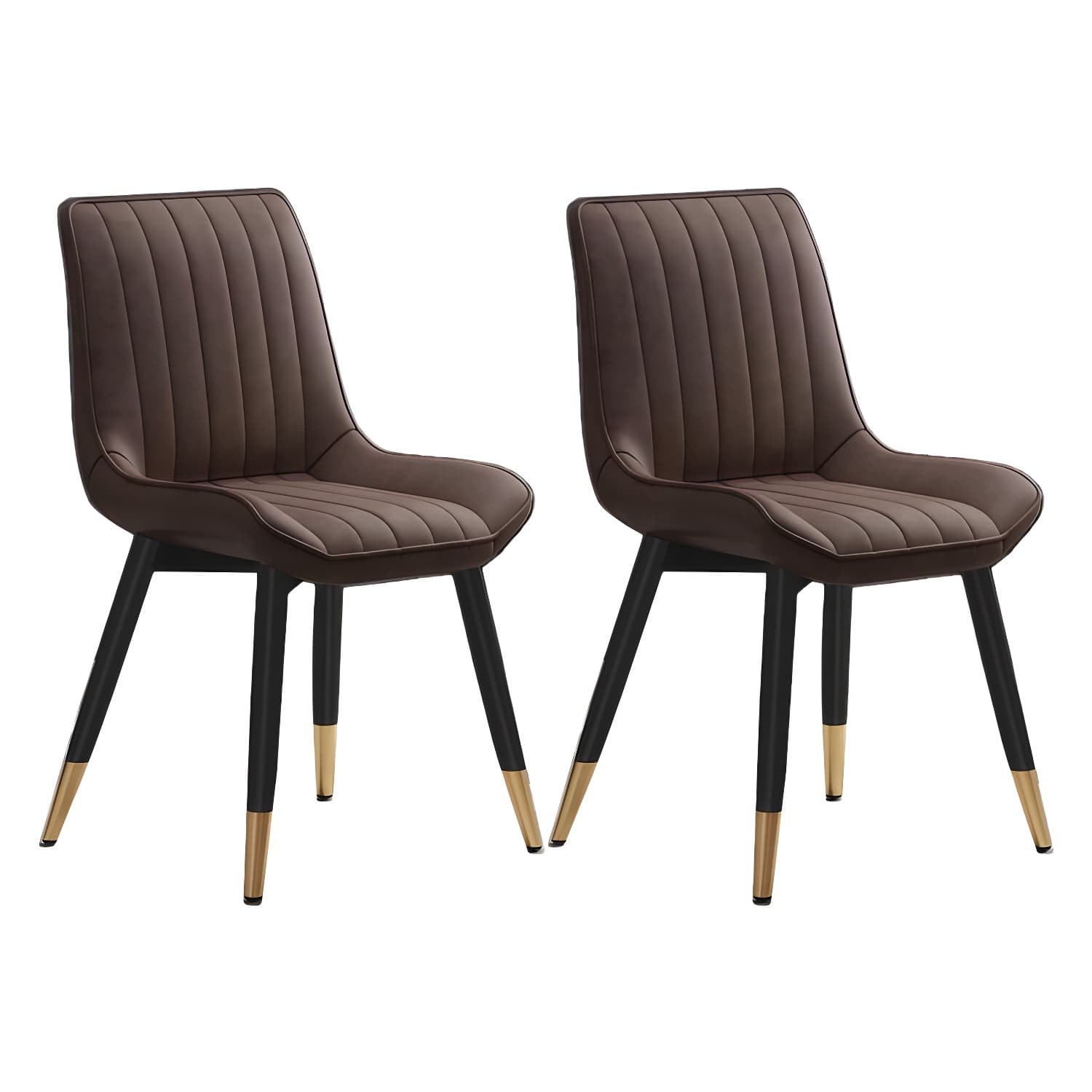 Glam Faux Leather Dining Chair Parsons Chair in Matte Finish for Home thumbnail 3