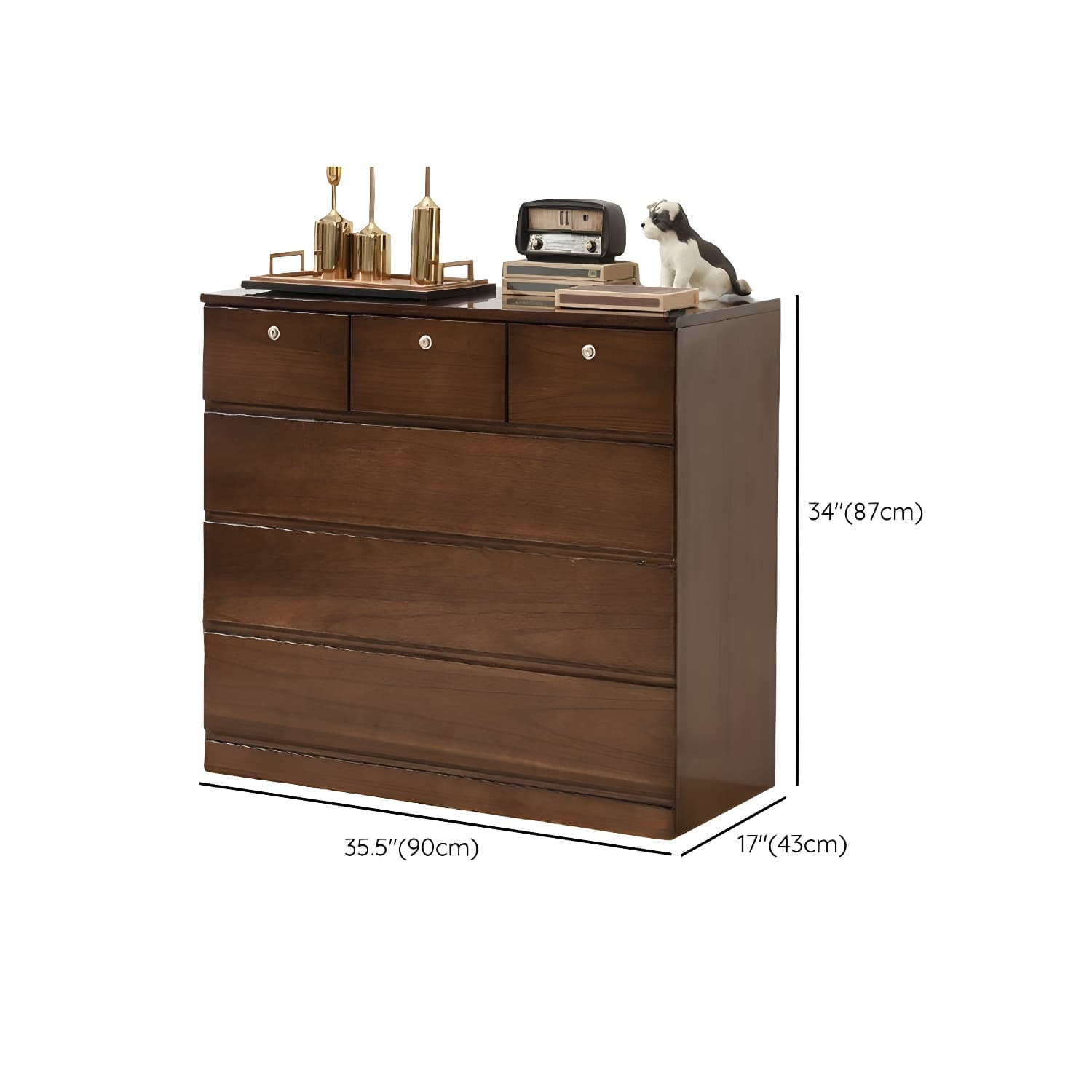Elegant Medium Wood Scandinavian Dresser with Self-Close Drawers thumbnail 28