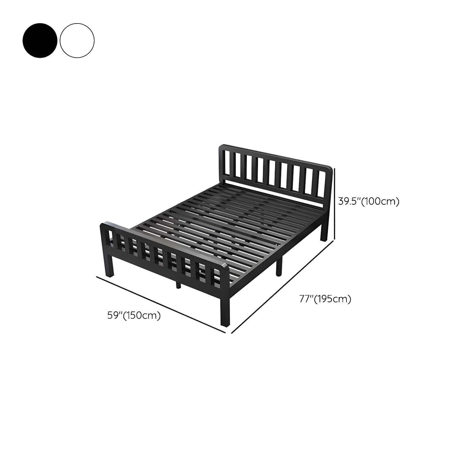 Contemporary Metal Bed Frame Solid Color Slat Bed with Custom Gold Legs thumbnail 24