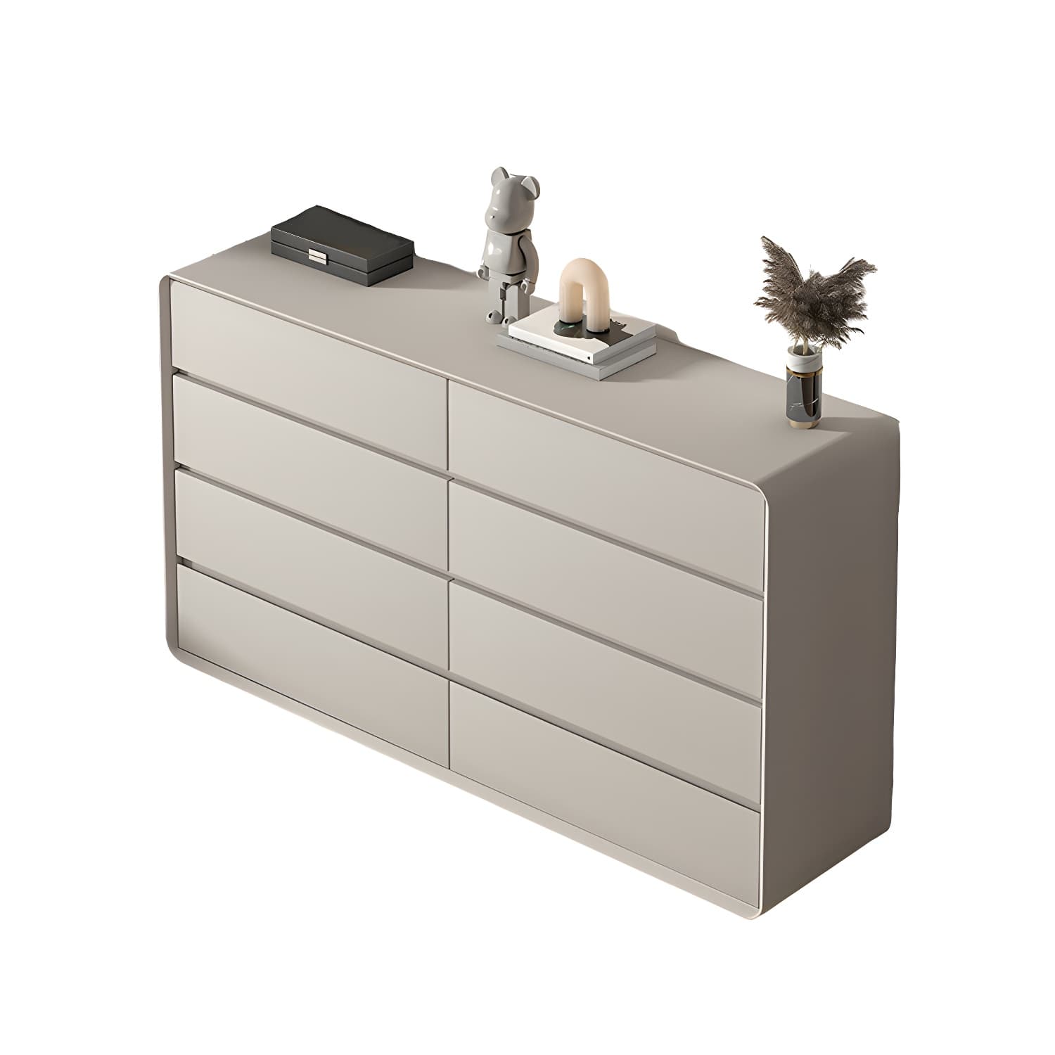 Modern Double Dresser with Drawers - Wood Finish, Horizontal Orientation, No Distressing thumbnail 10