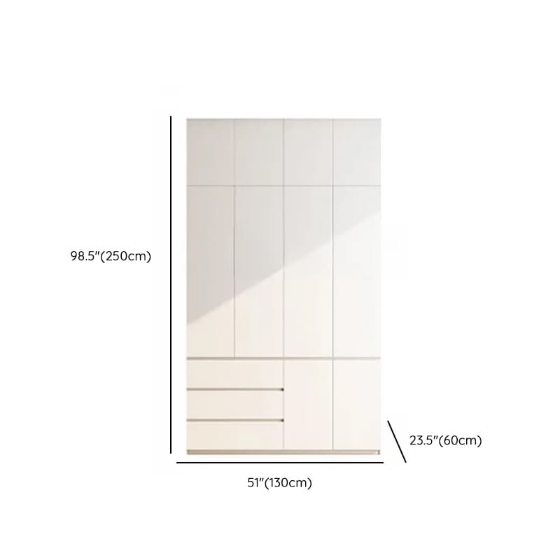 Minimalist Chalk Wooden Cabinet Armoire with Soft Close Drawer, Soft Close Door, Interior Shelves, and Clothing Rod thumbnail 37